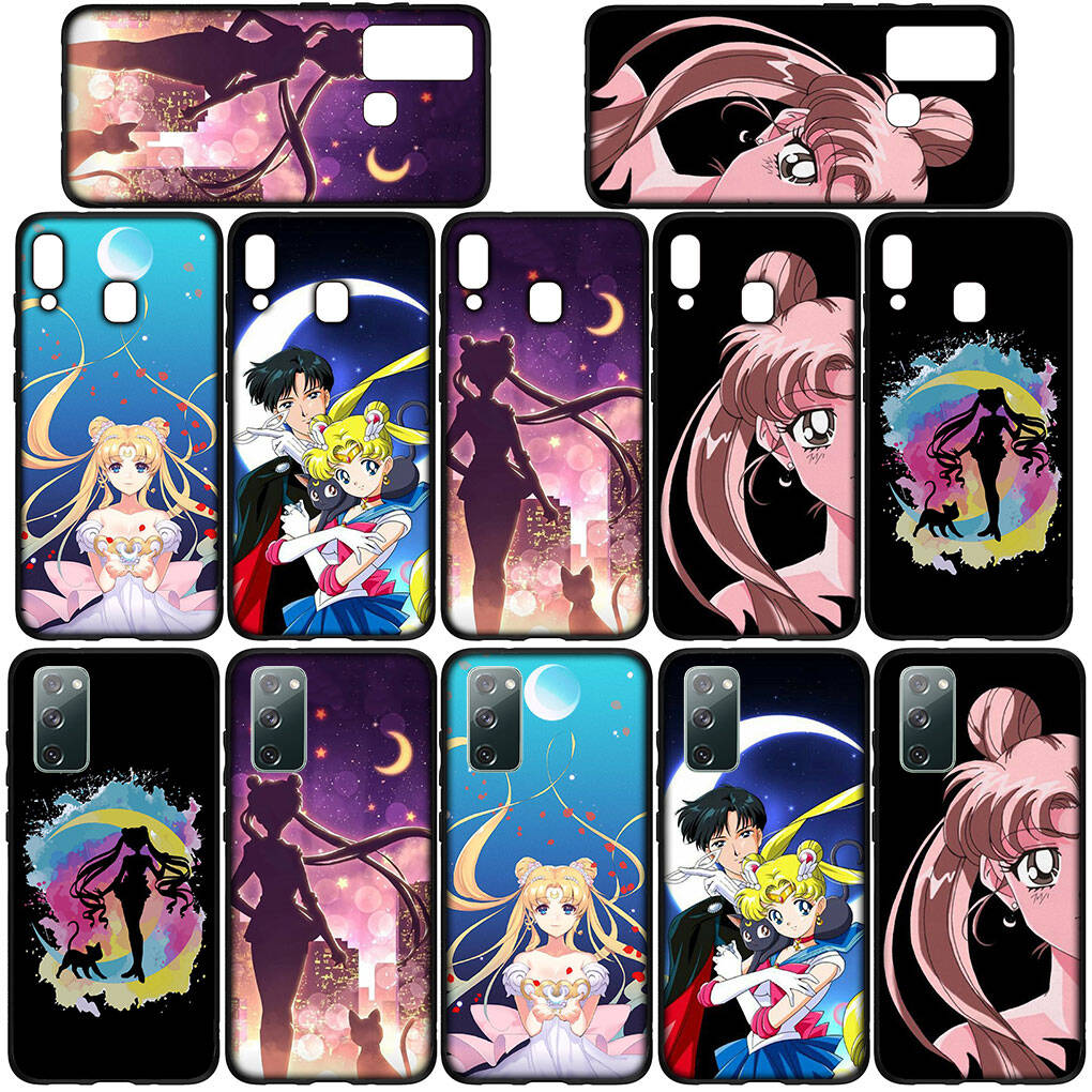 Phone Case for iPhone 17 16 15 Plus XR Huawei P30 P20 Lite Redmi Note 14 12 11 13 Pro Max OPPO A60 A80 A40 A18 A38 A54 Cartoon Sailor Moon Girl Cover