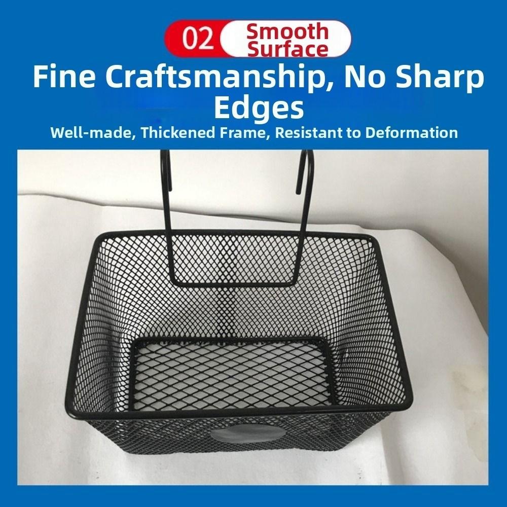 25*17*15cm Bike Front Basket Black E-Scooter E-bike Basket High Quality Rear Hanging Basket