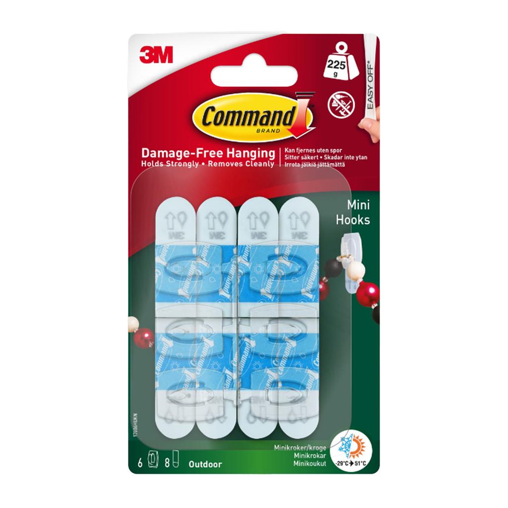 Command 17006H-AW Outdoor Mini Hooks 225g 6pk