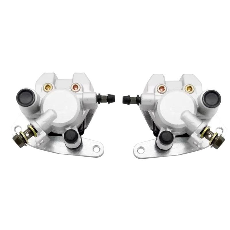 A28G-2Pc Motorcycle ATV Front L+R Brake Caliper For  ATV Quad Banshee Kodiak Grizzly YFM350 YFM400 YFM450 Raptor YFM660