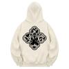 Khc0128 Black Death Fleece Hoodie - Cream