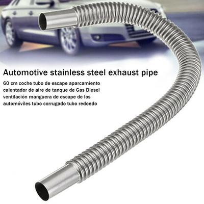 NEW 60cm Car Exhaust Pipe Parking Air Heater Tank Diesel Gas Vent Hose Automobile Exhaust Pipe Corrugated Round