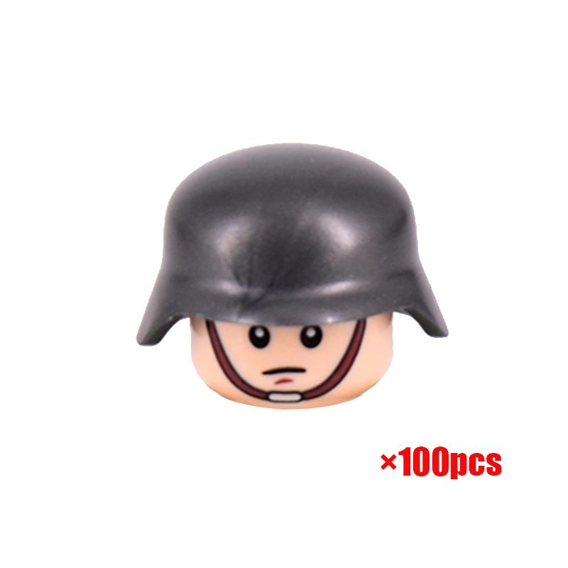 100PCS World War II Military Mini Figures Set - WW2 Eight Nations Soldiers Building Blocks - DIY Army Battle Scene Educational Toys