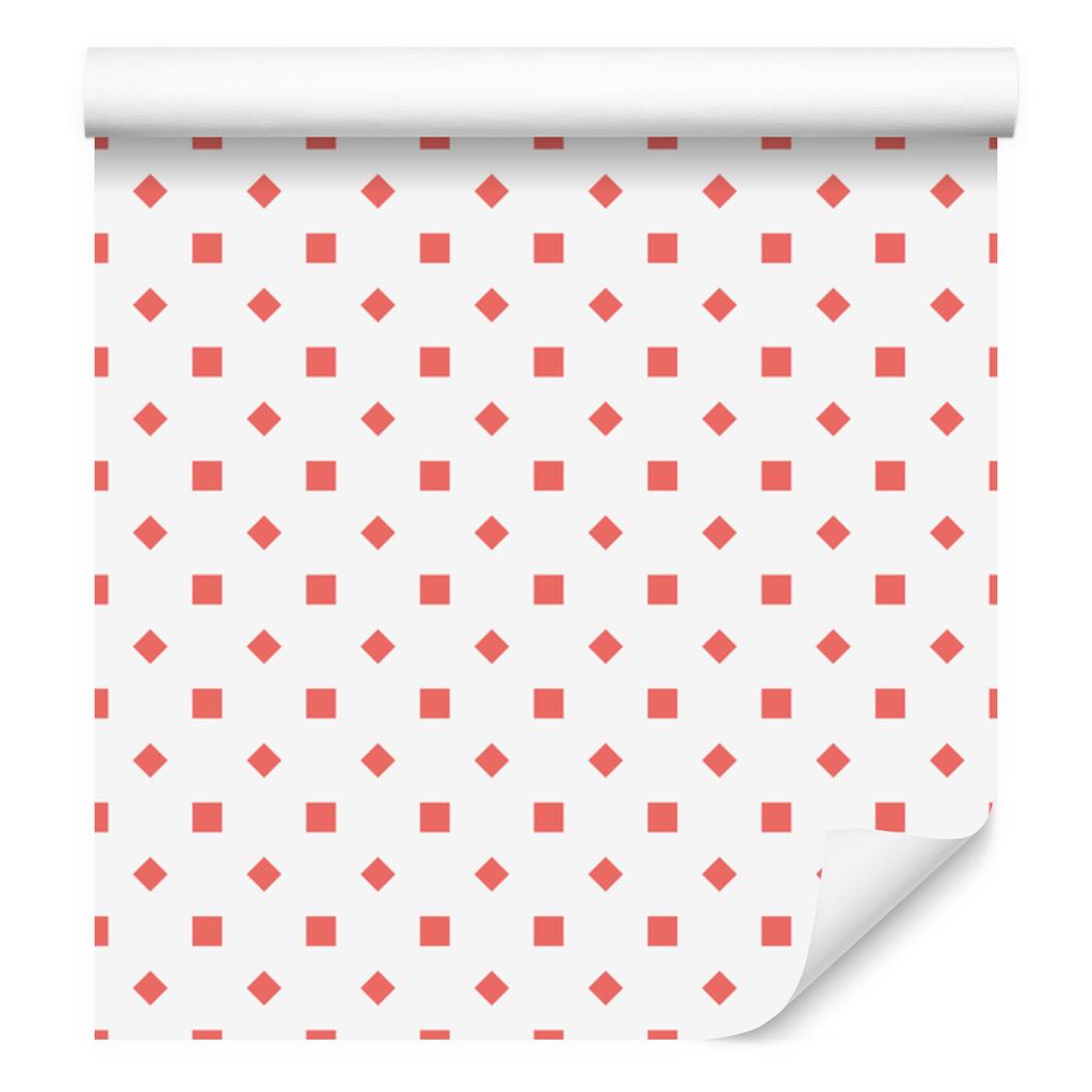 White and coral dots wallpaper, subtle detail 50x1000