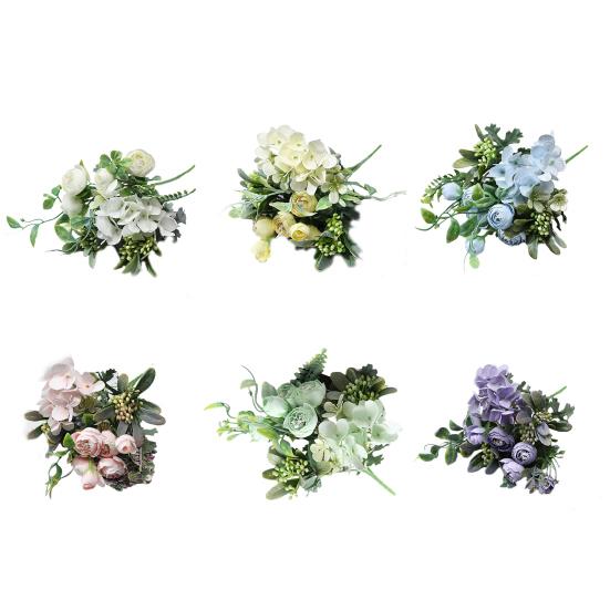 No Watering Fake Flower Beautiful Different Colors Table Decoration Nice-looking Rose Bouquet