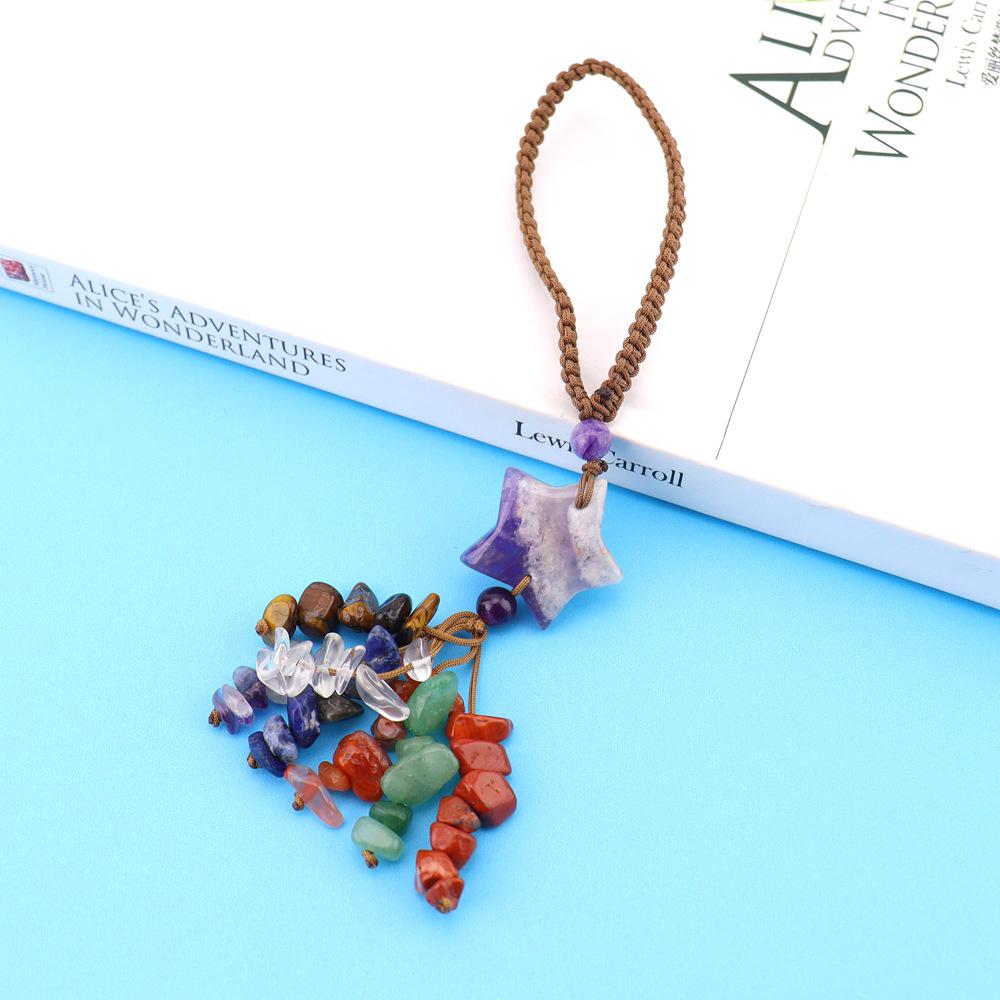 Handmade Woven Crystal Star Keychain & Bag Charm