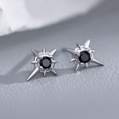 925 Silver Starburst Stud Earrings for Men and Women - 2025 Trendy Eight-Pointed Star Design