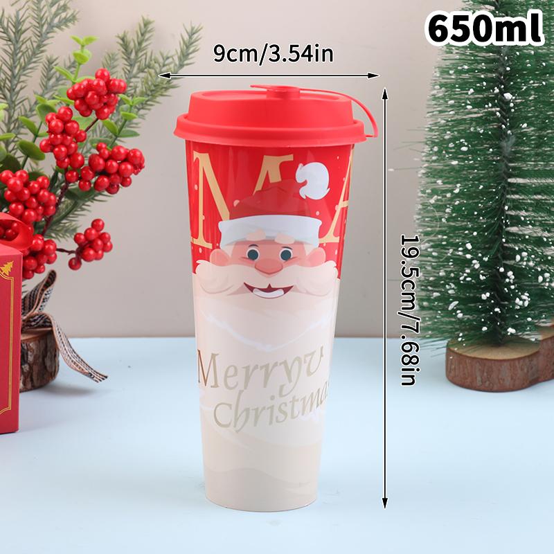Cute Cartoon Christmas Gift Pp Plastic Mug Household Water Cup Office Cup Companion Gift Coffee Cup Birthday New Year Gift