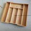 Bamboo Expandable Drawer Organizer for Utensils Holder, Adjustable Cutlery Tray, Wood Drawer Dividers Organizer for Silverware