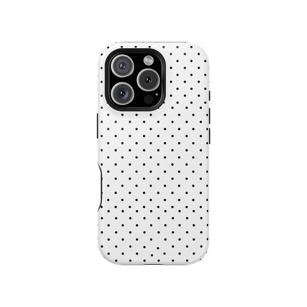 Luxury Clmj Cocoa Dots Polka Phone Case for iPhone 17 16 15 14 13 12 11 X XS XR Air Pro Max Plus Double-layer Back Cover