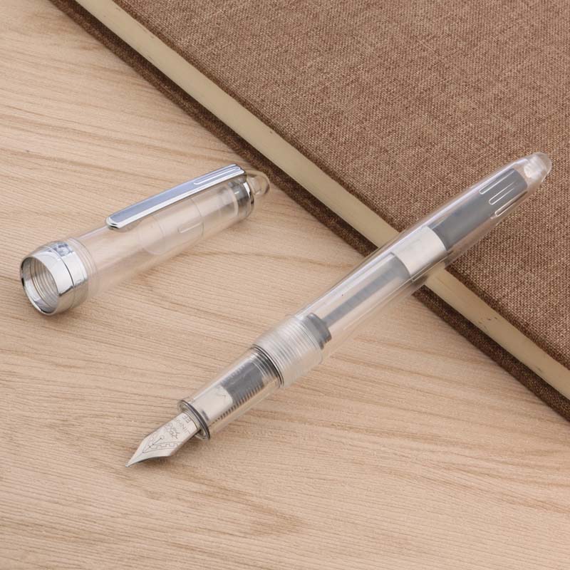 Jinhao 992 Plastic Fountain Pen Transparent Rotate Clip Classic Style M Lorelei Stationery Student Office School Supplies