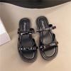 Evening Wind Fairy Slippers 2025 New Wear Flat Bottom Bow Open Toe Comfortable Versatile Casual Soft Bottom Cool Slippers