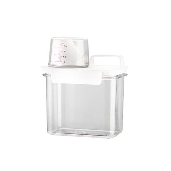 Detergent Dispenser Practical Space Saving Transparent Visible Big Opening Airtight Laundry Powder Storage Box Home Supplies