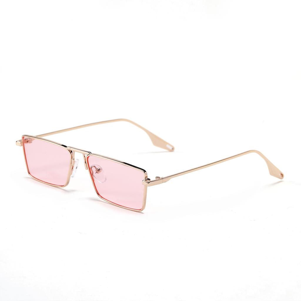 Glasses 219153 Gold Frame Metal Small Frame Square Frame Sunglasses Gradual Change Color Sunglasses Flat Glasses