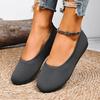 Fashion Women Flats Casual Slip on Shallow Shoes Comfortable Knit Ballet Flat Shoes Round Toe Office Boat Shoes Trend Plus Size Loafers