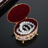 Oval Rose Enamel Box European Style Antique Storage Case Metal Jewelry Box  Desk Storage