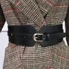 Party Dress Camel Buckle Imitation Leather Dress Waistband Wide Belt Solid Color Women Waistband