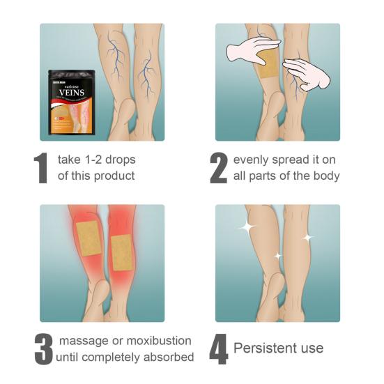 12Pcs Leg Varicose Patch Natural Healthy Herbal Extracts Varicose Vein Health Care Paste for Unisex