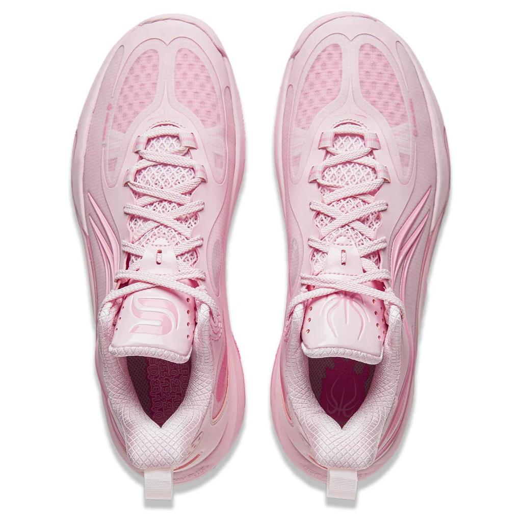 New LiNing Shining Durable Breathable Low Top Basketball Shoes Men's Pink ABPU007-4