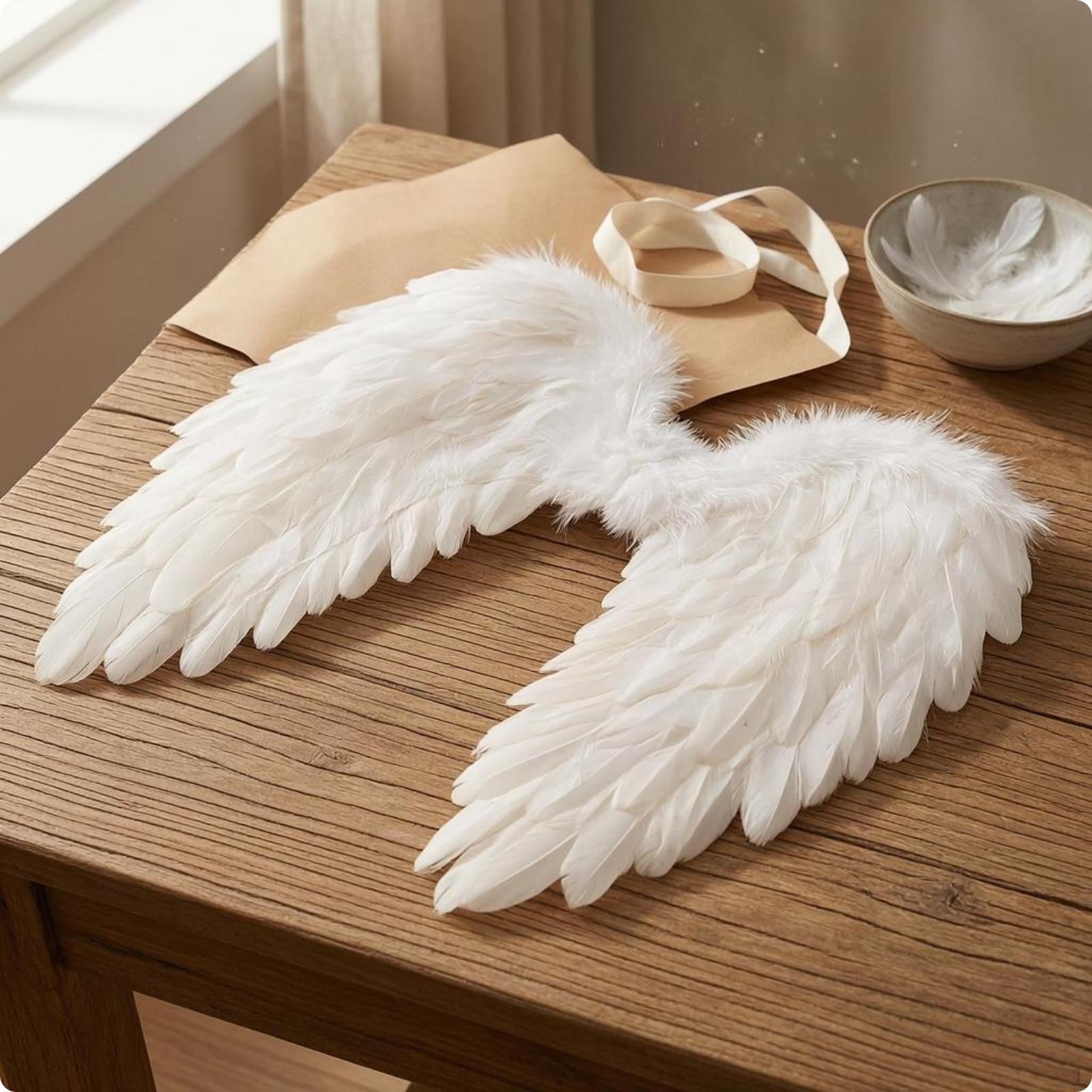 Downward Angel Appendages Feathers Feathery Costume Accessories Paperboard Dress