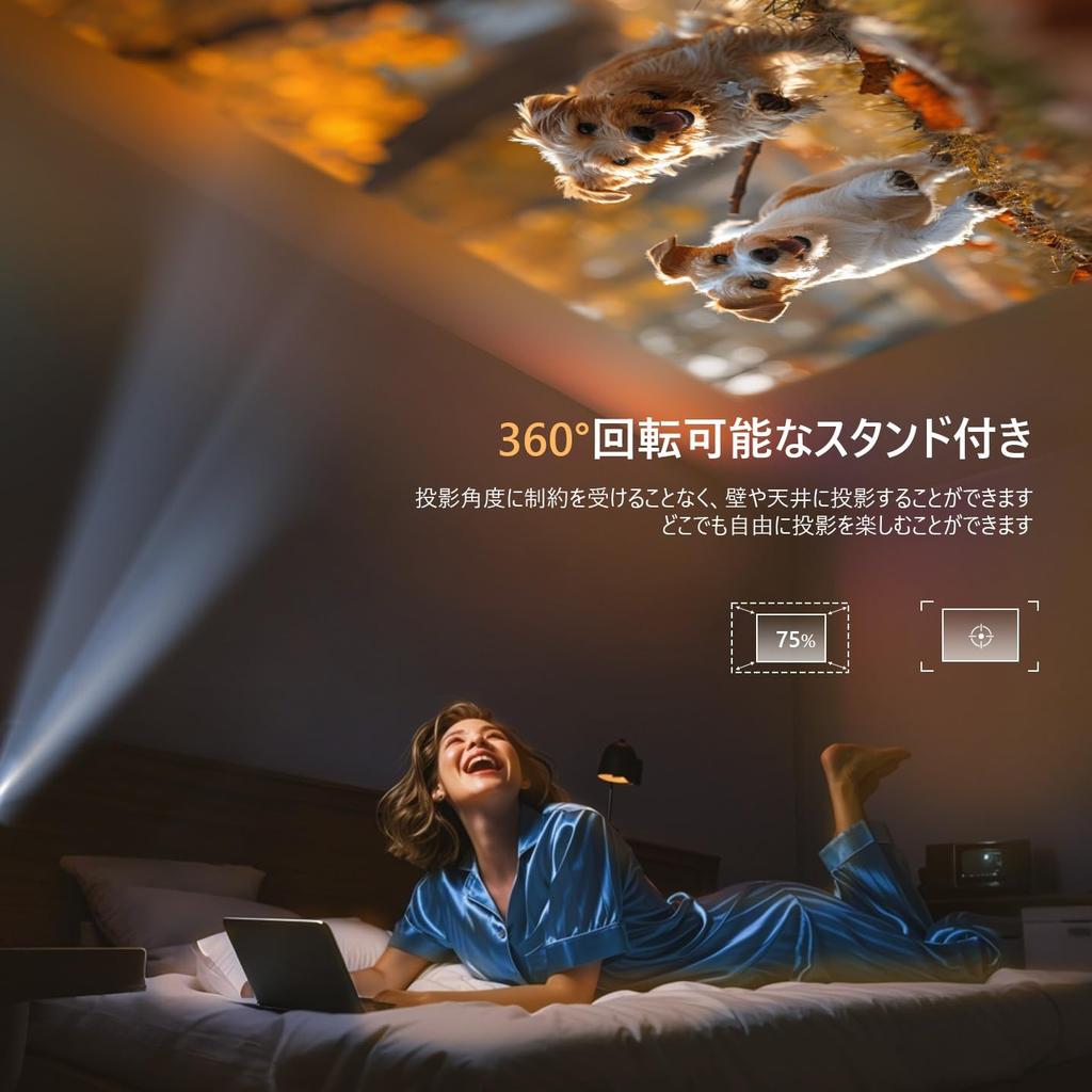 Limited Edition UX2 Black Compact Projector for Home Ceiling 800 Rotating Motorized Bidirectional Ceiling Connects To DVD and Warranty Use,