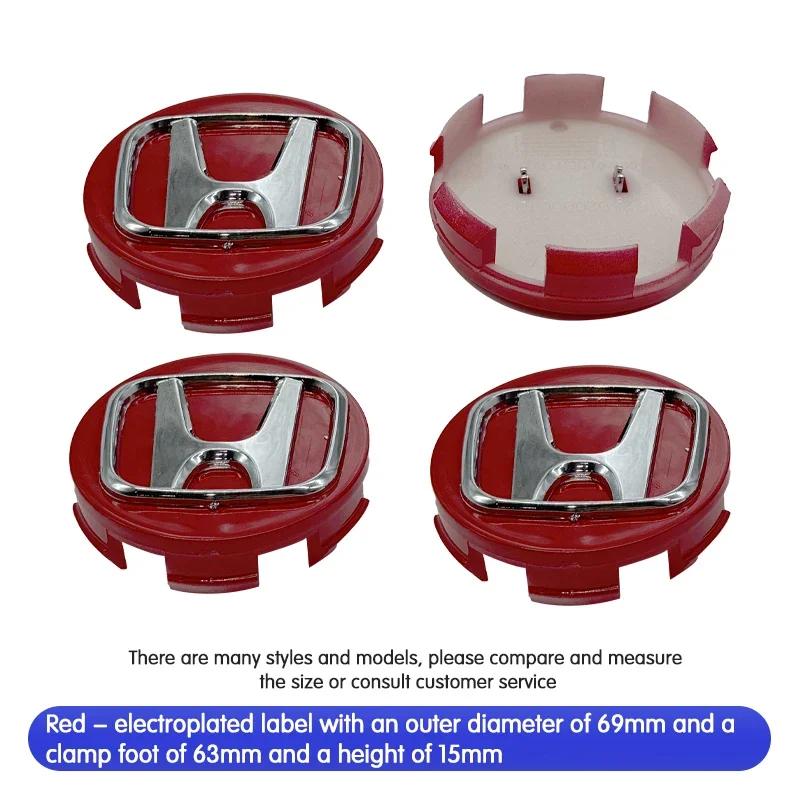 58MM/62MM/69MM Car Styling Wheel Center Hub Caps Cover Replacement Accessories For Honda CITY CIVIC Mugen Pilot Type R Insight