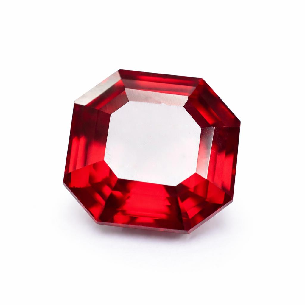 Natural Red Ruby Loose Gemstone Flawless 10 ct Square Cut for Her/Him for Jewelry Making and Crafts