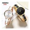 NIBOSI Women's Watch, Simple, Arm Watch, Ceramic, White, Waterproof, Analog, Quartz, Brand, Stylish, Casual, Business, Stainless Steel, For Women,