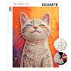 Pearl Painting Handmade DIY 5D Pearl Cat Animal Flower Pattern Decorative Hanging Painting