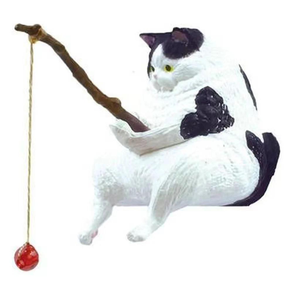 1 Stück Katze Angeln Aquarium Dekoration Fischbecken Landschaftsgestaltung Statuen Display Angelkatze Hängende Dekorationen