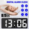 Electronic Desktop Clock 12/24H Display Snooze Desktop Table Clock Temperature Display LED Digital Clock for Home Bedroom Office