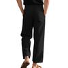 Men's Linen Casual Pants Summer Loose Straight Leg Naples Gurkha Wide Leg Trousers for Men