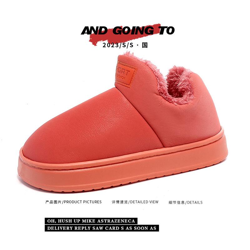 

2025 новые зимние ботинки для пары, утепленные, для дома и улицы, однотонные, простые, модные, уличные хлопковые ботинки 40-41