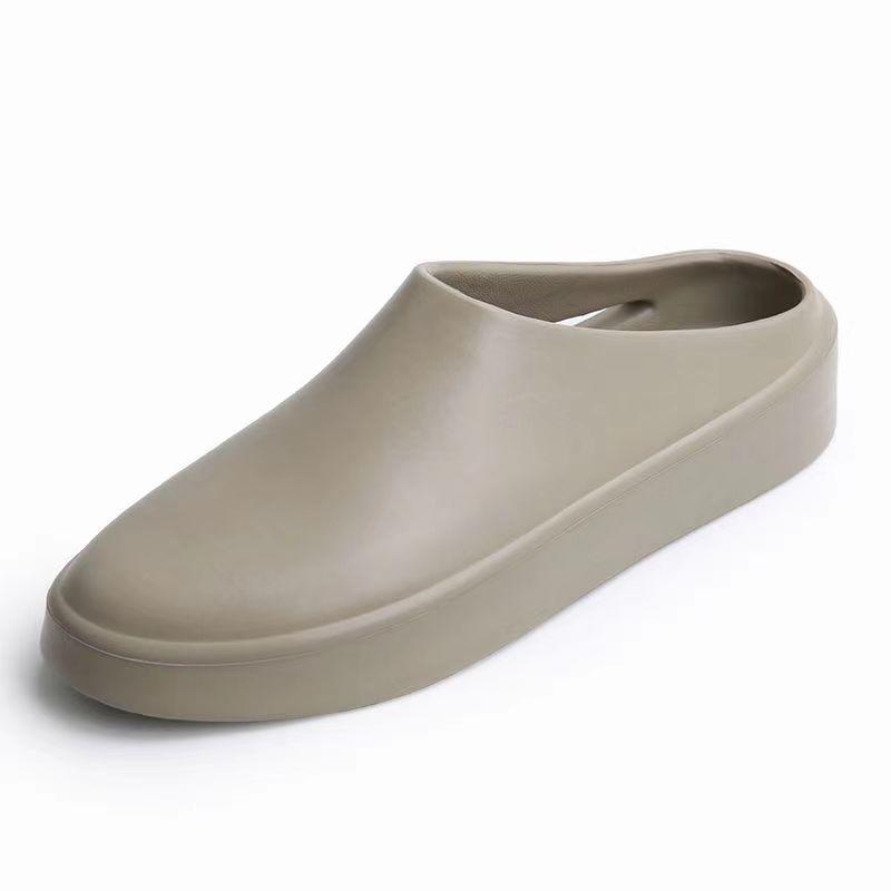 

Lazy half drag 2025 новые однопедальные тапочки, наступающие на дерьмо, ощущение, что одежда для отдыха на открытом воздухе, сандалии на платформе для пар мужчин и женщин 44/45 зелёный