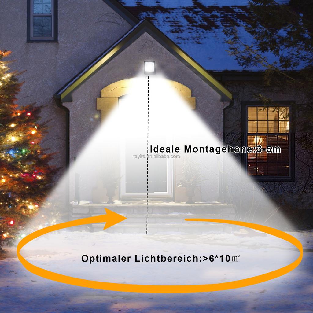 Motion Sensor LED Floodlight PIR 50W 100W IP67 Outdoor Radar Sensor Spotlight Infrared Induction for Porch Garage Backyard