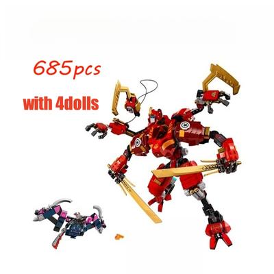 685 Teile Kreative Bausteine Ninja Kletterer Mecha Bausteine Modell Jungen Spielzeug Weihnachtsgeschenk