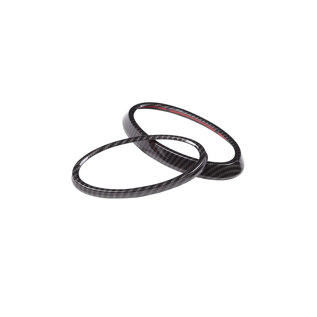 CHEAYAR Front Rear Logo Decorative Covering Trim for Subaru VX 2018-2022 Hood Emblem Ring Accessories ABS (Carbon Fiber Pattern)
