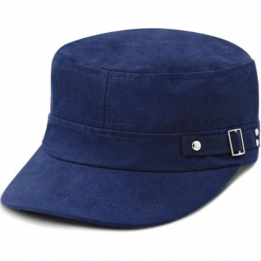 Cadet Cap Unisex Flat Top Baseball Cap Adult Casual Hat