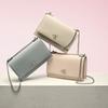 Calvin Klein Minimalist Metal Buckle Chain Flap Crossbody Bag Women Shoulder Bag Gray Blue DH2806-PC6