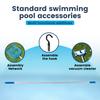 Pool Pole Hook Detachable Plastic Pool Retrieval Hook with 60 Inches Adjustable Aluminum Alloy Pole for Grabbing The Robotic