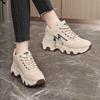 ZY7830 Atmungsaktive weiße Schuhe - 2024 Frühling/Herbst Dünne Sohle, Höhenverstärkend, Langlebig Koreanischer College-Trend