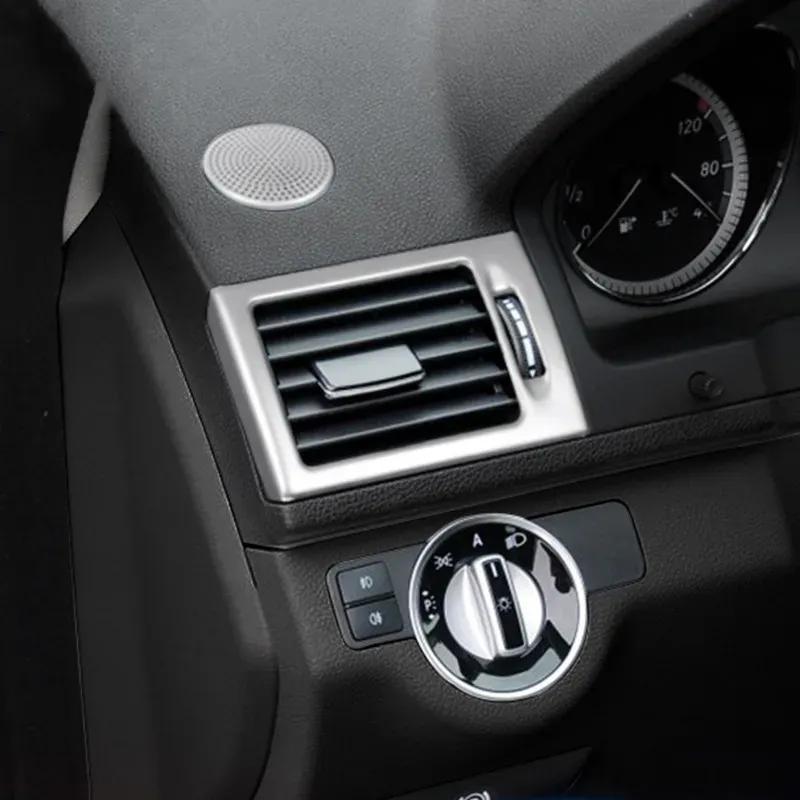 Car Styling For Mercedes Benz C Class W204 Console CD Panel Air Conditioner Vents Frame Cover Trim Decoration Sticker