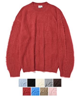 PARTIMENTO Brushed Hairy Knit Crew Neck (9 Colors)