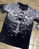 Sommer Europäische und Amerikanische Mode Herren Atmungsaktives und Bequemes Rundhals-T-Shirt Flügel Kreuz Druck Outdoor Oberteil
