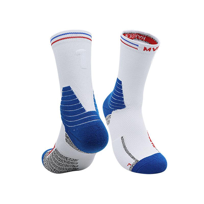 Summer Adult Towel Bottom Professional Basketball Socks Men'S Sweat-Absorbing Sports Socks Number Non-Slip Elite Socks Men'S
