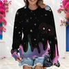 Plus Size Womens Crew Neck Long Sleeve Pullover Soft Loose Casual Daily Street Leisure Sweatshirt