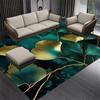 Luxuriöser Grüner Goldener Blätter Teppich Wohnzimmer Dekoration Schlafzimmer Teppich Dekoration Sofa Große Fläche Heimteppiche