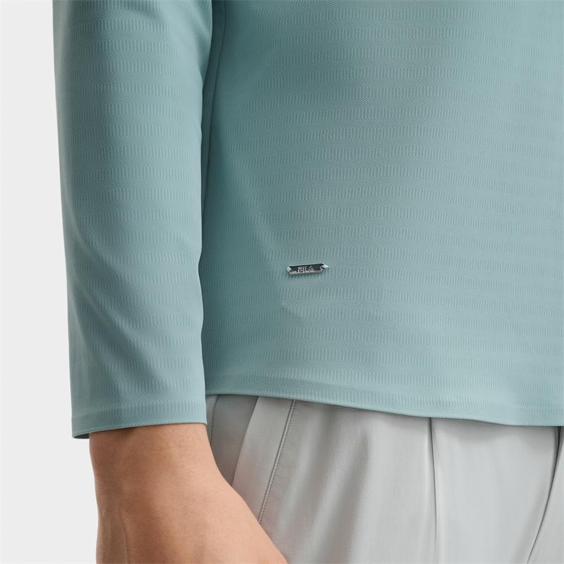 New FILA Polo Shirt Men's Tourmaline Blue F11M432205FDB