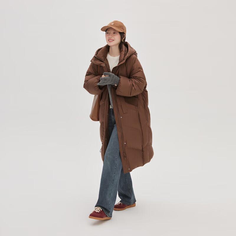 AILAIYI Damen Lange Kapuzen-Daunenjacke für den Winter