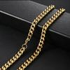 8mm Cuban Link Chain Men Women Waterproof Non-Tarnish Hypoallergenic Silver 18K Gold Filled 316L Stainless Steel Chain Necklace